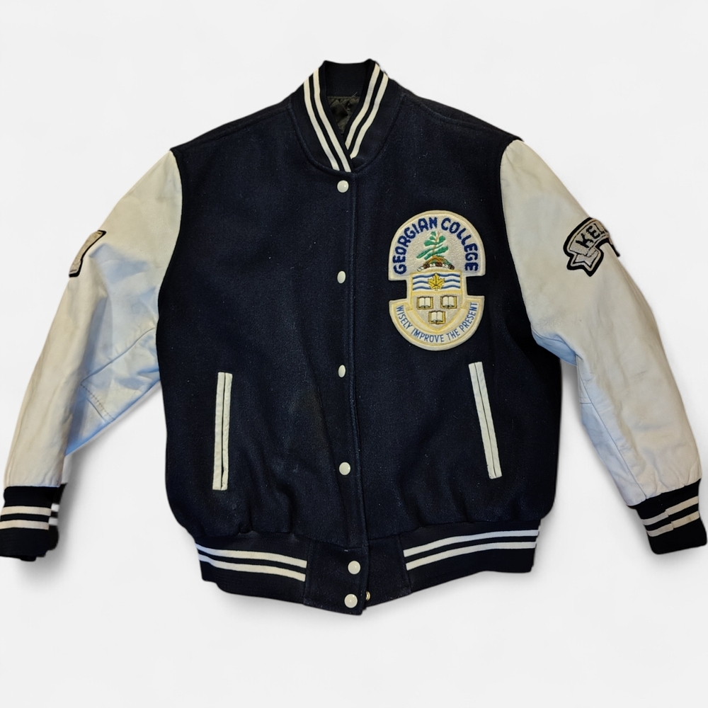 Vintage 1991 Georgian College “Business” Varsity Jacket – Unisex